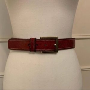Beautiful red leather Fossil belt size Small